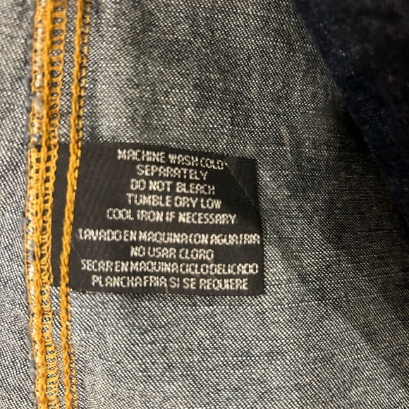 IZOD Vintage 90s Dark Denim Blazer size petite large - Picture 5 of 5